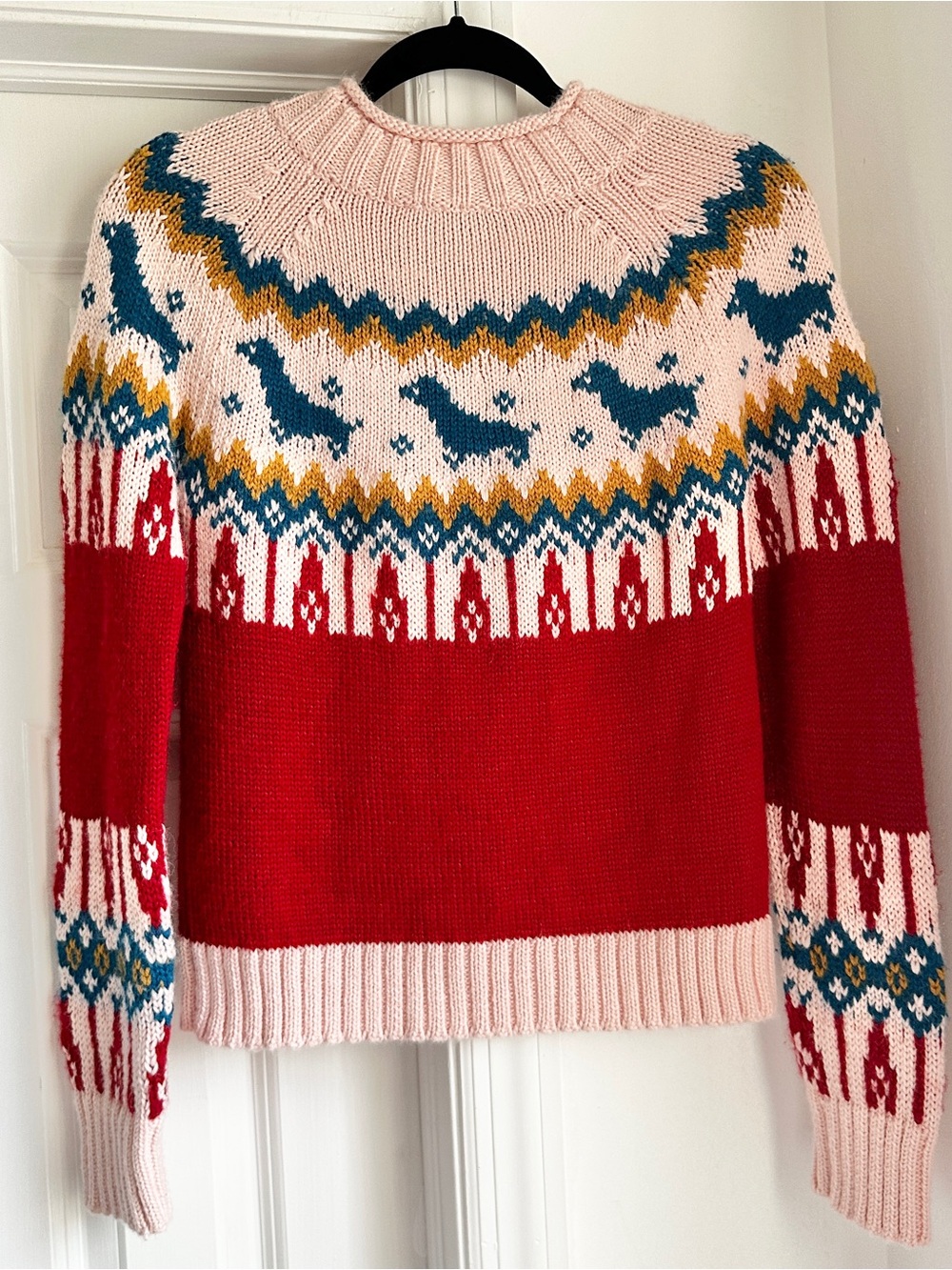 Rachel Antonoff Oscar Dachsund Fair Isle Crew Neck Sweater Small - Picture 7 of 10